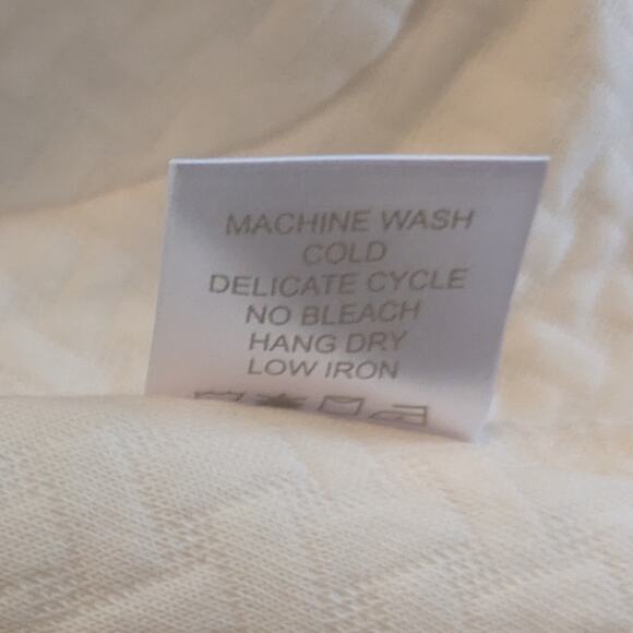 p. jamas Coat Jacket Quilted Womens Large Ivory Pima Cotton Lounge Wear Pockets - Picture 5 of 8